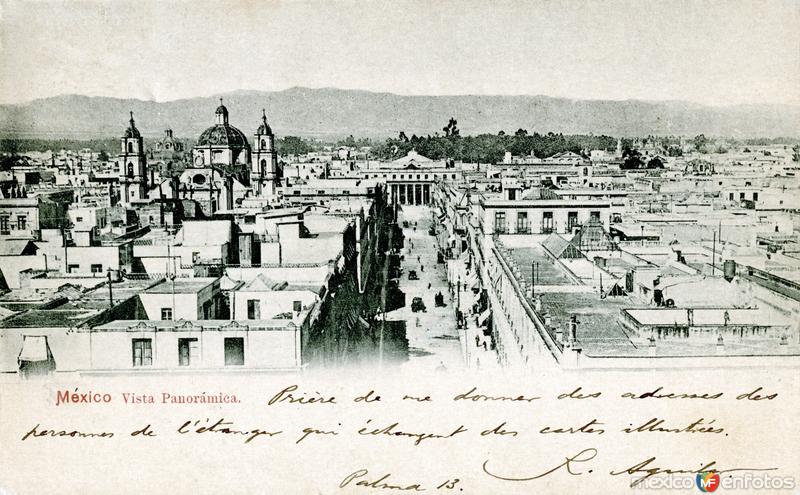 Vista panorámica (postal circulada en 1899)