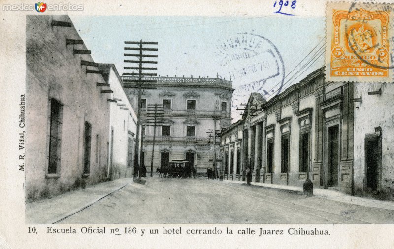 Calle Juárez, Hotel y Escuela Oficial No. 136