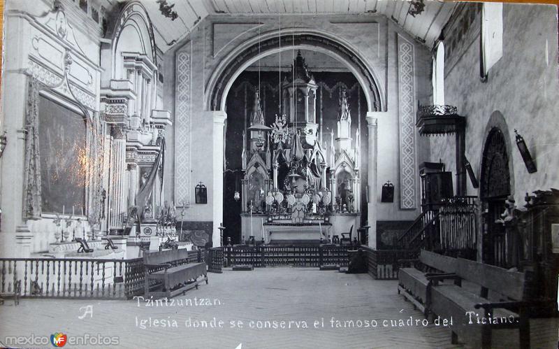 Fotos de Tzintzuntzan, Michoacán: INTERIOR DE LA IGLESIA