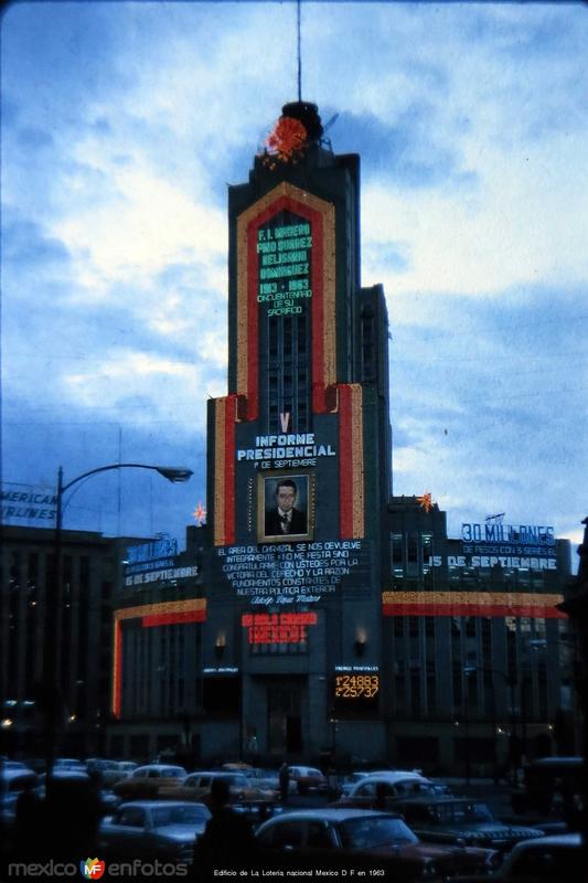 Fotos de Edificio De La Lotería Nacional, Ciudad De México: Edificio de La Loteria nacional Mexico D F en 1963