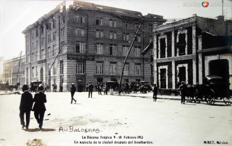 Fotos de Calle De Balderas, Ciudad De México: Calle Balderas Durante la Decena Tragica del 9 al 18 de Febrero de 1913.