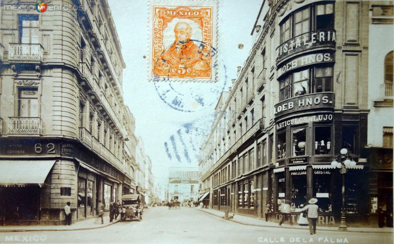 Fotos de Calle De La Palma, Ciudad De México: Calle de La Palma Circulada el 7 de Febrero de 1914.