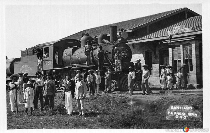 Fotos de Santiago Papasquiaro, Durango: Estación del ferrocarril, Santiago Papasquiaro Durango 1922