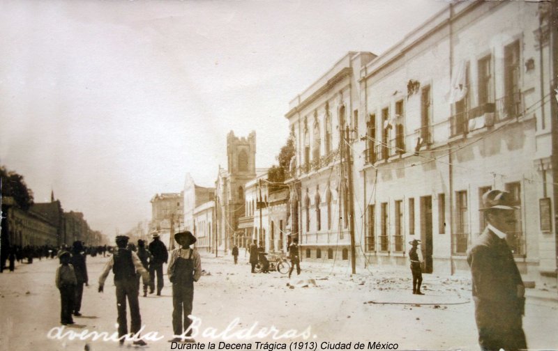 Fotos de Calle De Balderas, Ciudad De México: Avenida Balderas Durante la Decena Trágica (1913).