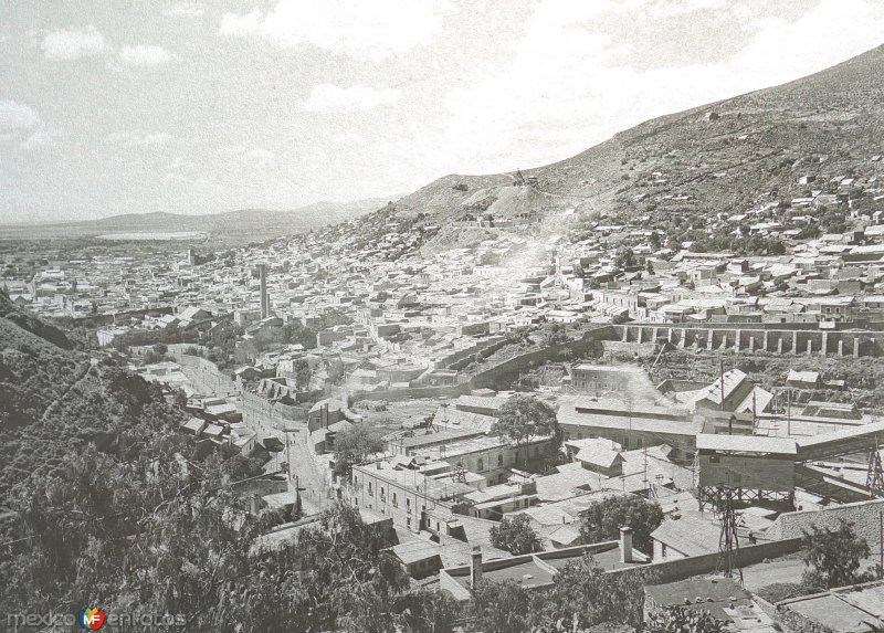 Fotos de Pachuca, Hidalgo: Vista general ( Fechada en 1928 ).