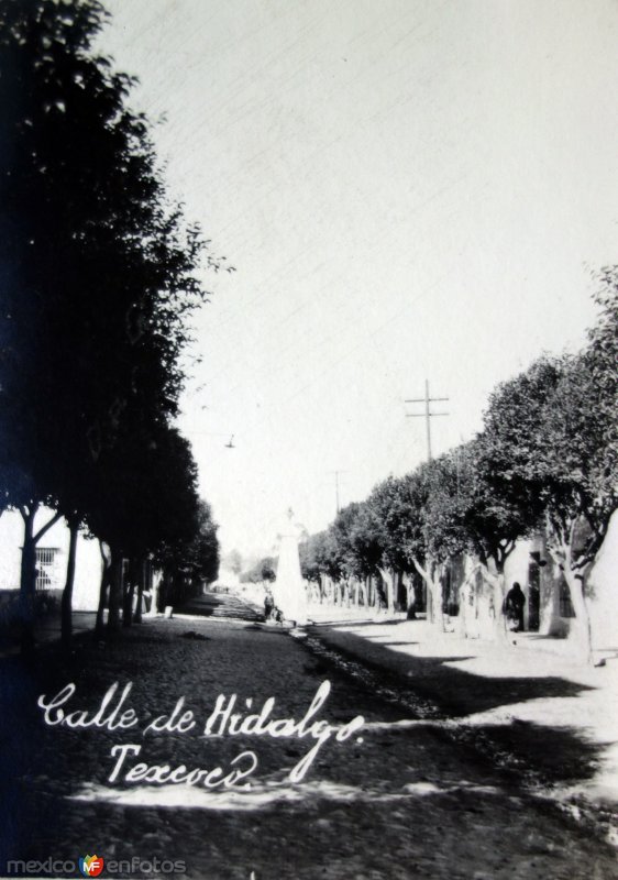 Fotos de Texcoco De Mora, México: Calle de Hidalgo ( 1922 ).