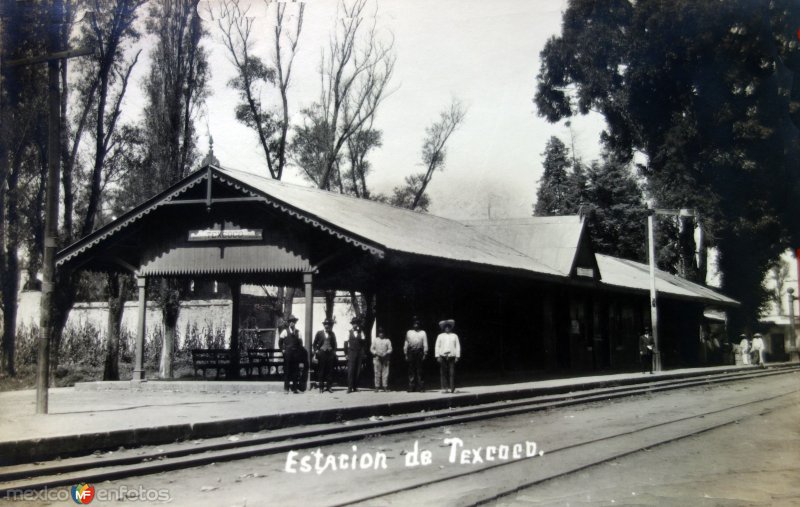 Fotos de Texcoco De Mora, México: Estacion del Ferrocarril 1922.