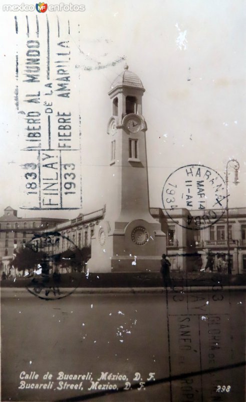 Fotos de Calle De Bucareli, Ciudad De México: Calle de Bucareli. ( Circulada el 14 de Marzo de 1934 ).