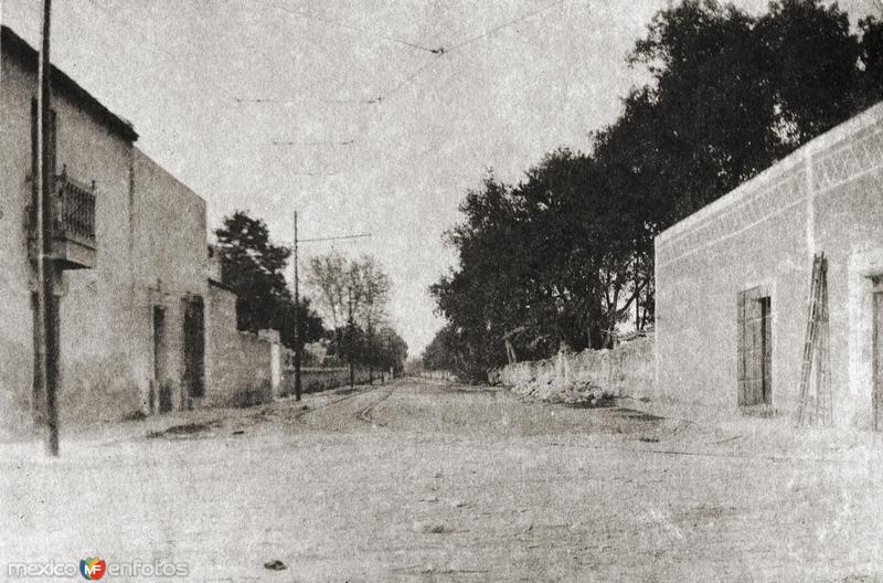 Fotos de Monterrey, Nuevo Leon: Calle Ocampo, cerca de la Quinta Calderón (circa 1907)