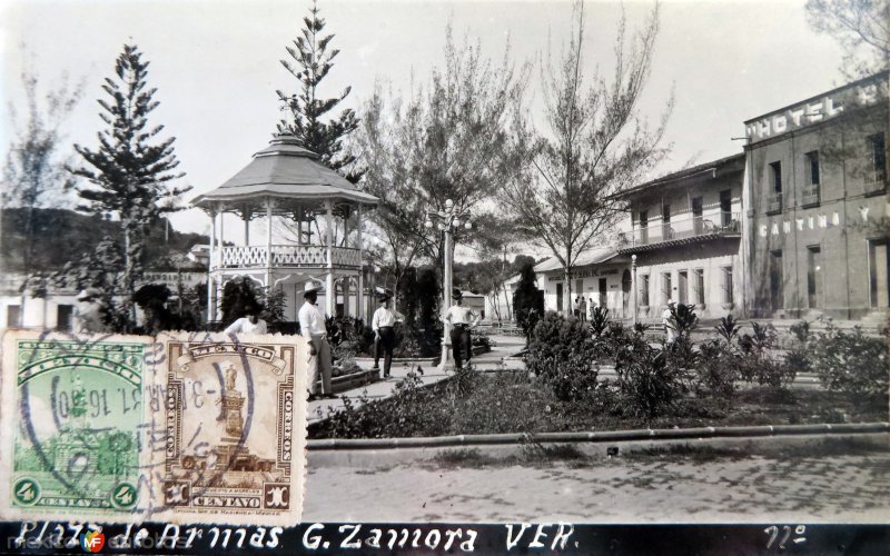 Pictures of Gutiérrez Zamora, Veracruz: La Plaza de Armas. ( Circulada el 3 de Marzo de 1931 ).