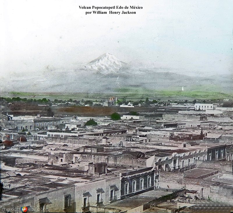 Fotos de Amecameca, México: Volcan Popocatepetl Edo de México por el Fotógrafos: William  Henry Jackson.
