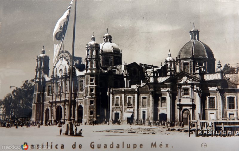Fotos de Basílica De Guadalupe Antigua, Ciudad De México: La Basilica de Guadalupe Ciudad de México. ( Circulada el 29 de Octubre de 1952 ).