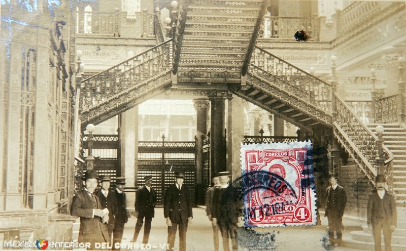 Fotos de Palacio Postal, Ciudad De México: Interior del edificio de correos Ciudad de México ( Circulada el 12 de Mayo de 1912 ).