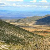 Vista de la Sierra de Catorce, desde el Mirador
