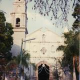 Portada del templo de Coxcatlán, Puebla