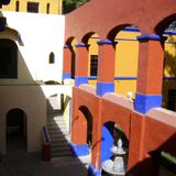 Portales en el patio central de la Ex-Hacienda de Chautla, Puebla