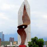 Escultura que recuerda el paso del huracán Gilberto, en 1988