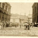 Tropas de Carranza tomando Guaymas. 13 Oct. 1915