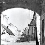 El portal y calle Hidalgo 1947.