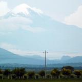 Vista del volcán Pico de Orizaba desde Libres, Puebla. Julio/2012