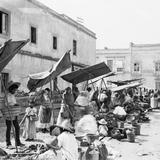 Mercado en la Calle de la Academia y República de Guatemala (por William Henry Jackson, c. 1888)