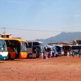 No deja de sorprender la cantidad de autobuses de turimo que acude cada fin de semana a Chignahuapan