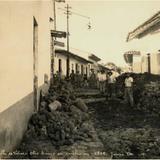 Calle de Viñas, en periodo de reconstrucción, de 1929