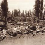 Embarcadero en Xochimilco (circa 1920)