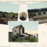 Evolución de los monumentos a Maximiliano, en el Cerro de las Campanas, en 1867, 1883 y 1901