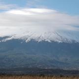 El Popocatépetl cubierto de nubes y nieve. Diciembre/2014