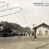 ESTACION FERROVIARIA EL DIA 20 DE ENERO DE 1910