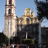 Fachada de la Parroquia de Santa Cruz Tlaxcala. Marzo/2015