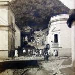Escena callejera Posiblemente de Chapala o El Penon de Mexico D F fechada el 29 de Dic. 1906