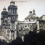 La Catedral Cd.de Mexico D F Por el fotografo Felix Miret ( Fechada 12 de Sep.de 1907 )