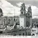 La Parroquia de Tehuacan Puebla vista desde los altos de el Palacio Municipal.
