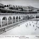 Alberca Olimpica del Hotel Mocambo. ( Circulada el 23 de Mayo de 1959 ).