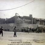 Un aspecto de La Carcel Genral despues del Bombardeo durante La decena Tragica por el fotografo Felix Miret.