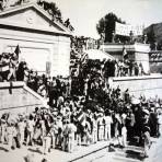 Francisco I Madero en las obras del desague.