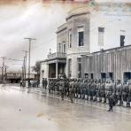 Primera compania del 13 batallon del ejercito Mexicano y Palacio de Gobierno provicional 5 de Mayo de 1923 Monterrey, Nuevo León