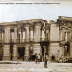 Casa # 74 de La Av. Balderas bombardeada durante La Decena Trágica Ciudad de México ( Circulada el 20 de Mayo de 1914 ).