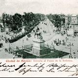 Paseo de la Reforma (postal circulada en 1899) - Ciudad de México, Distrito Federal