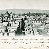 Ciudad de México, Distrito Federal. . Vista panorámica (postal circulada en 1899)